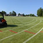 sports, school, field, lawn, turf, grass, athletics, track, mule, atv, lines, markings,