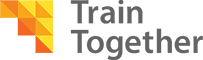 train together, logo,